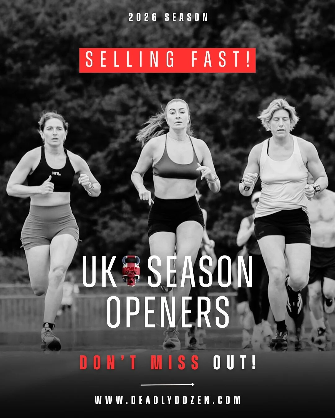 The 2026 Deadly Dozen UK Season is coming in hot &mdash; and it&rsquo;s selling out FAST! 

THE 2026 UK race season is kicking off this April, with epic season openers across the country:

💀 Macclesfield &ndash; 11 April - UK CHAMPS QUALIFIER
💀 Lei