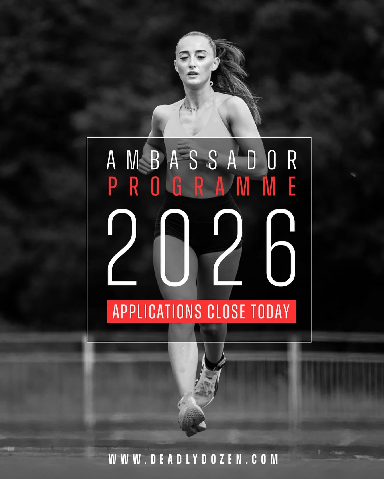 We have been blown away by the number of amazing people who have applied to be a part of the 2026 Deadly Dozen Ambassador Programme.
.
Applications will close today at 17:00 GMT.
.
We will announce our ambassadors for the 2026 race season in the comi