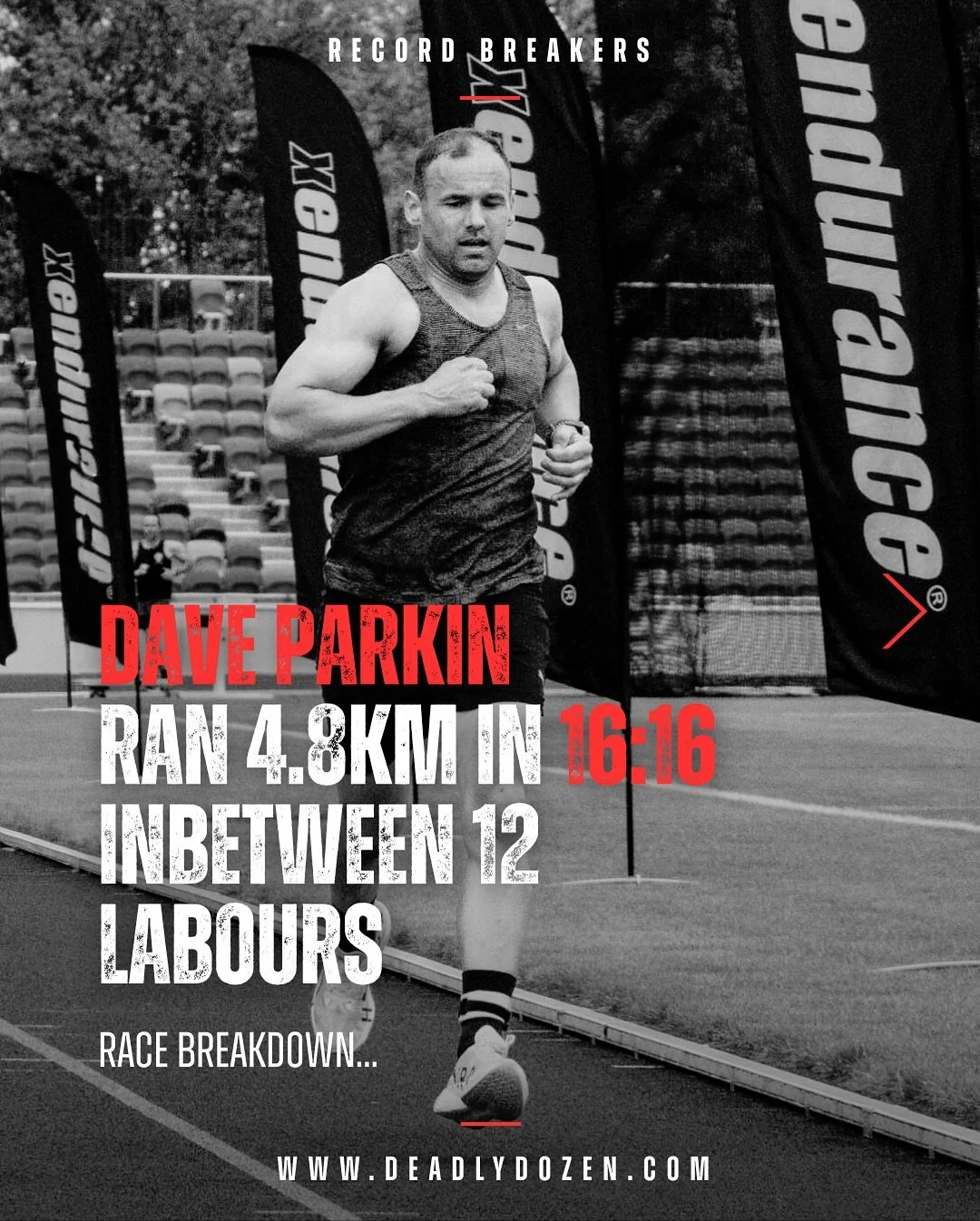 Let&rsquo;s just take a minute to put this World Record in context.

That&rsquo;s 4.8km in 16:16. 

That&rsquo;s a sub 17 minute 5k 

All while taking on 12 labours. 😮&zwj;💨

Unbeatable?? 

#deadlydozen #fitnessracing #fitness #trainanywhereraceeve