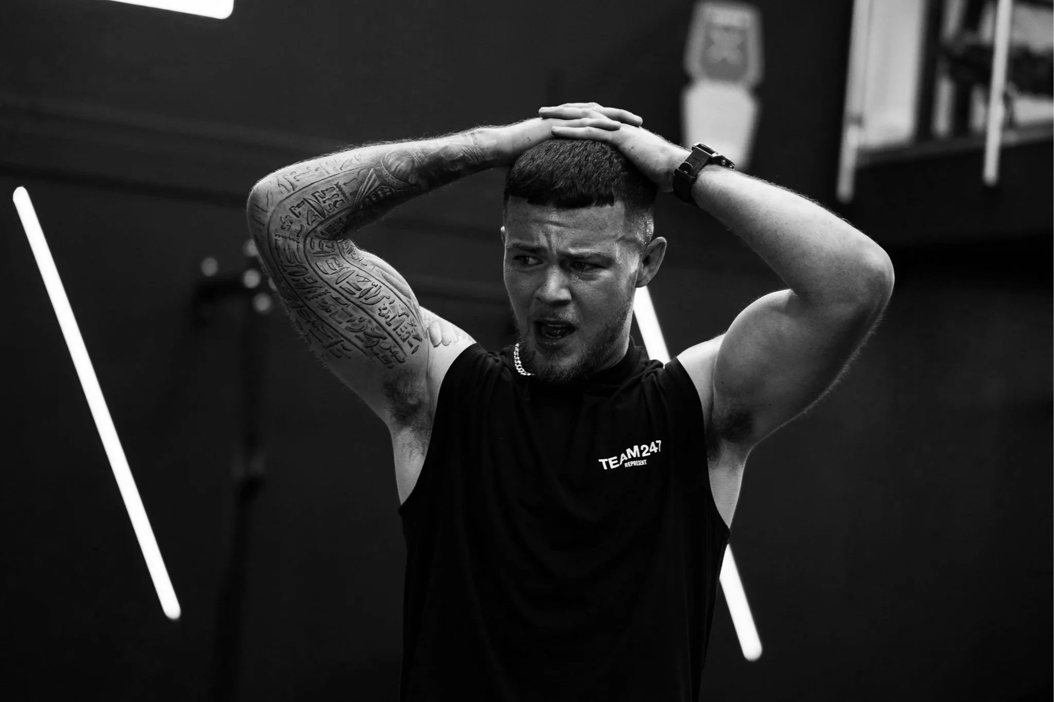 Deadly Dozen male athlete showing Stoic values