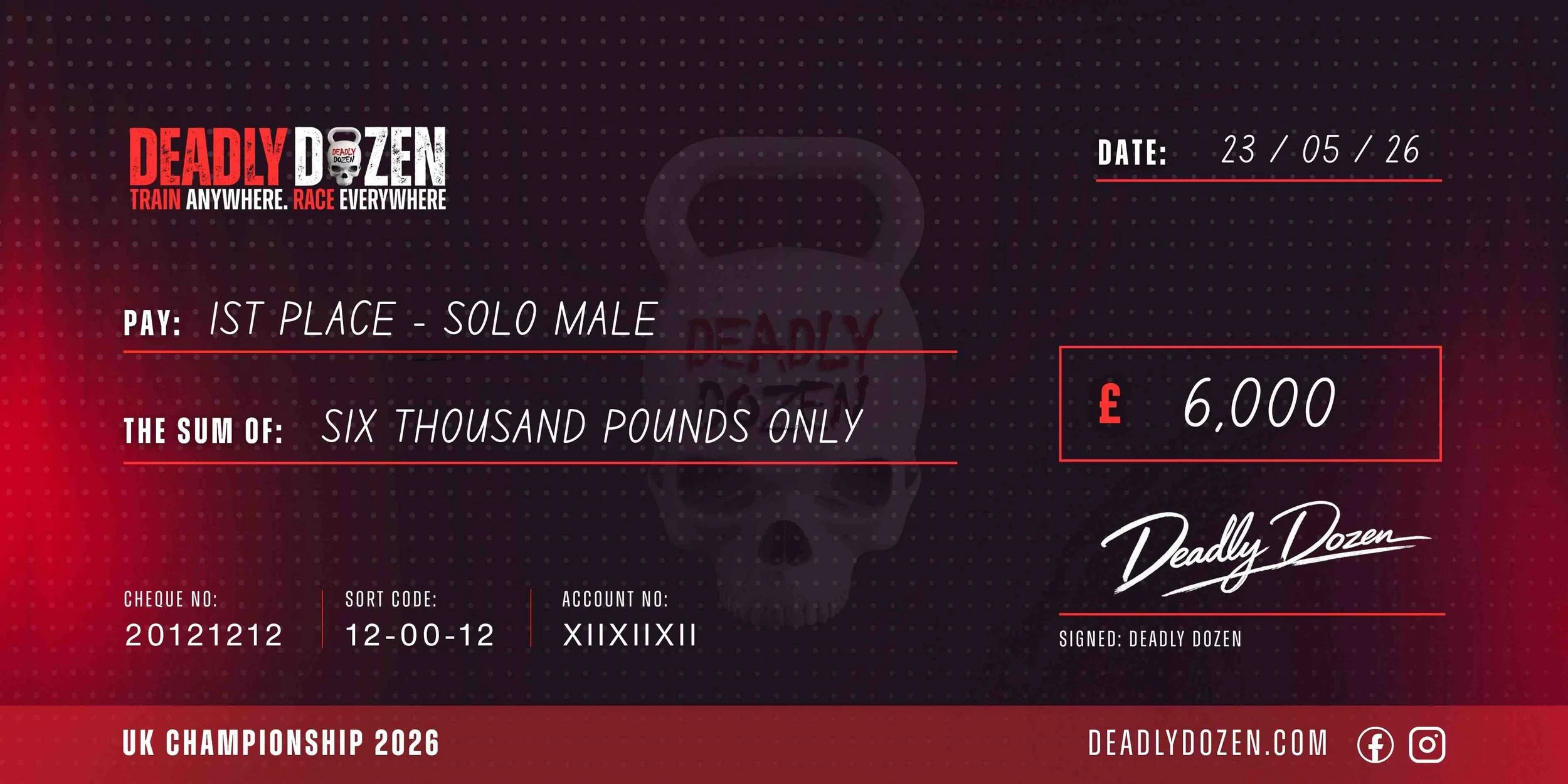 Uk Champs Solo male cheque