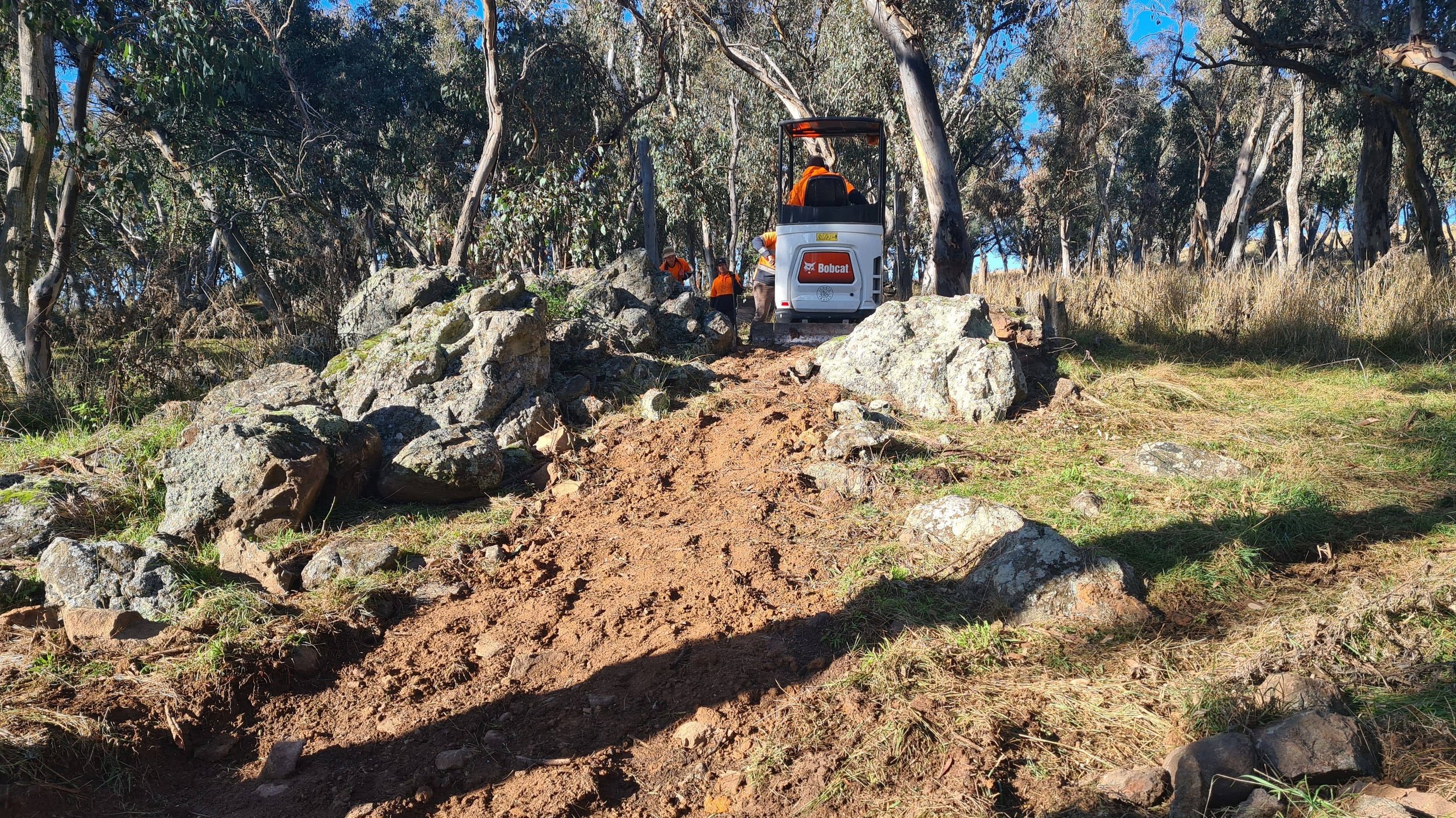 Kinross Wolari School Track Bike Trail during and after the design process.
