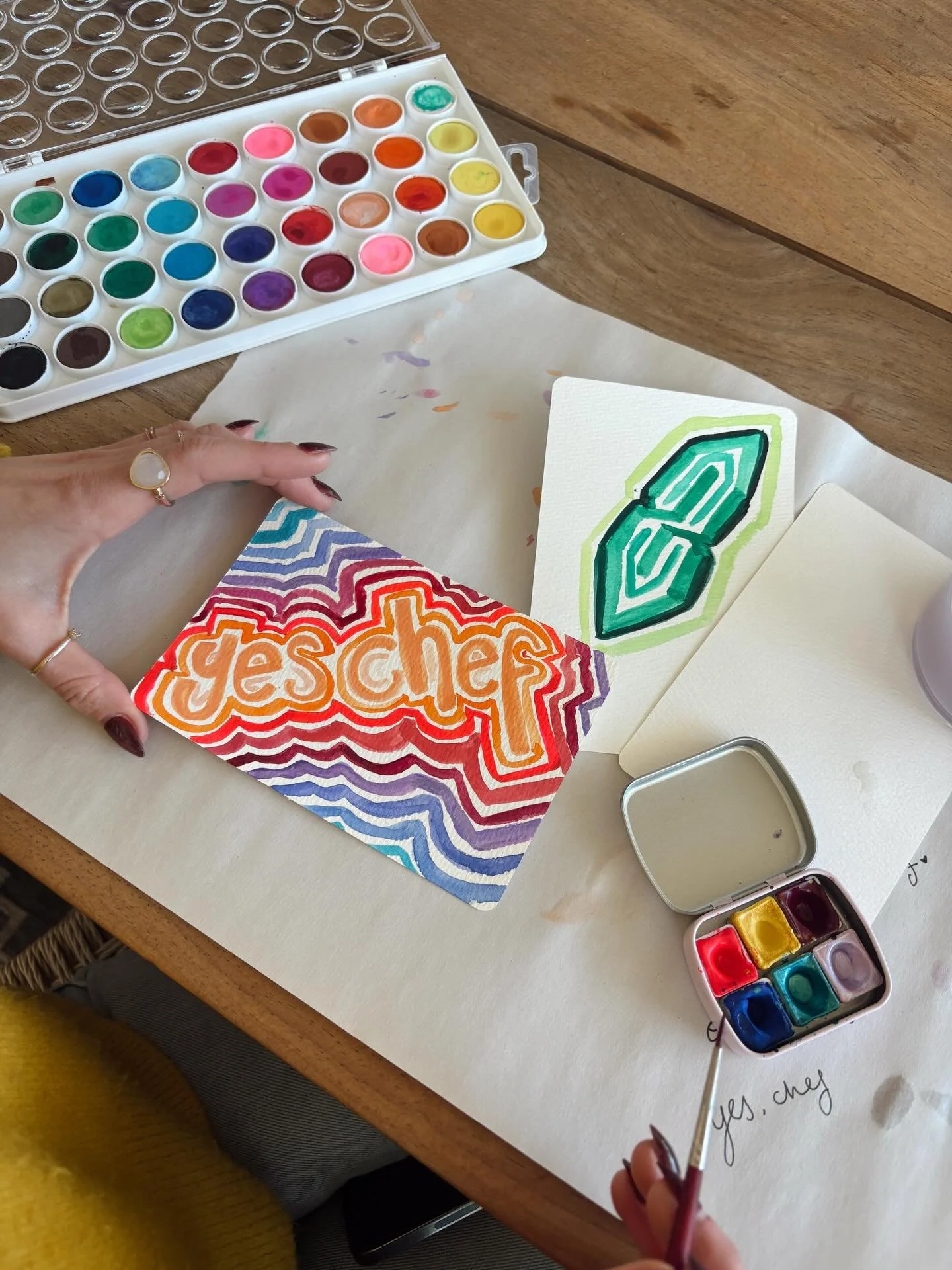 Yesterday we celebrated women&rsquo;s month by coming together at @1hotel.weho for a watercolor workshop. We zen doodled postcards and mailed them with notes of appreciation to the special women in our lives. It was so cute to slow down and be creati