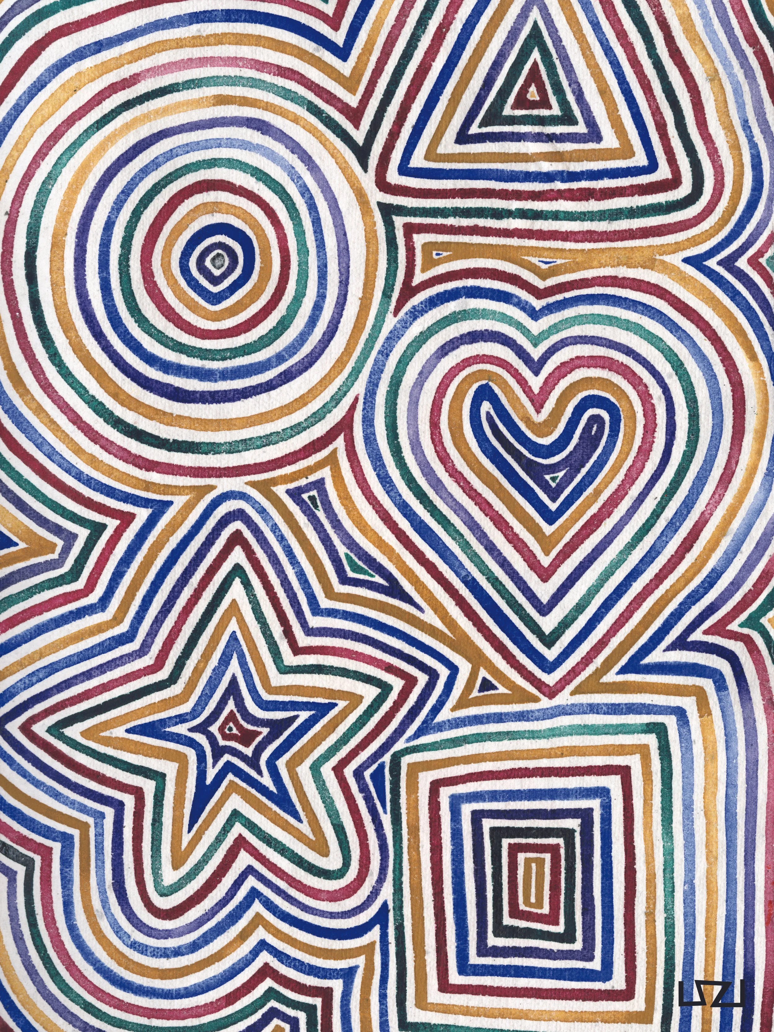 Kids Only Shapes Zen Doodle Print