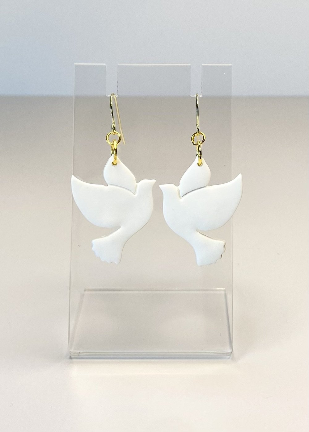 White Dove Dangles — Beloved Clay by Violet