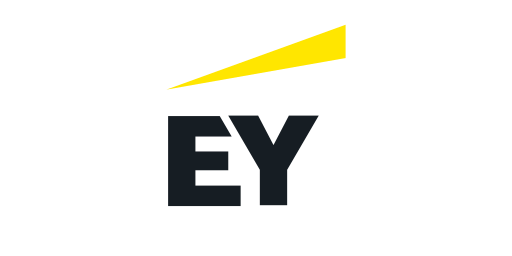EY logo with a yellow swoosh and black text.