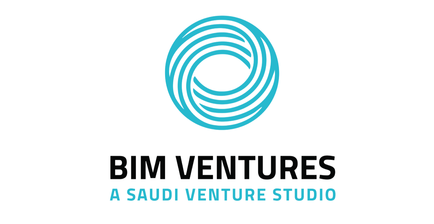 Logo of BIM Ventures with a blue circular design and the text "BIM Ventures" and "A Saudi Venture Studio" underneath.