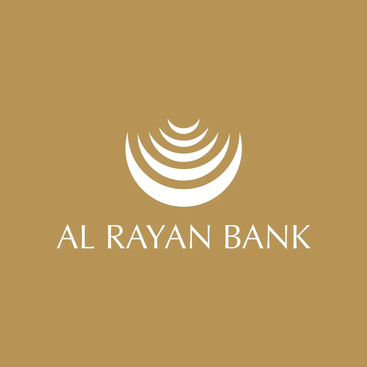 Logo of Al Rayan Bank featuring gold curved lines above the bank's name.