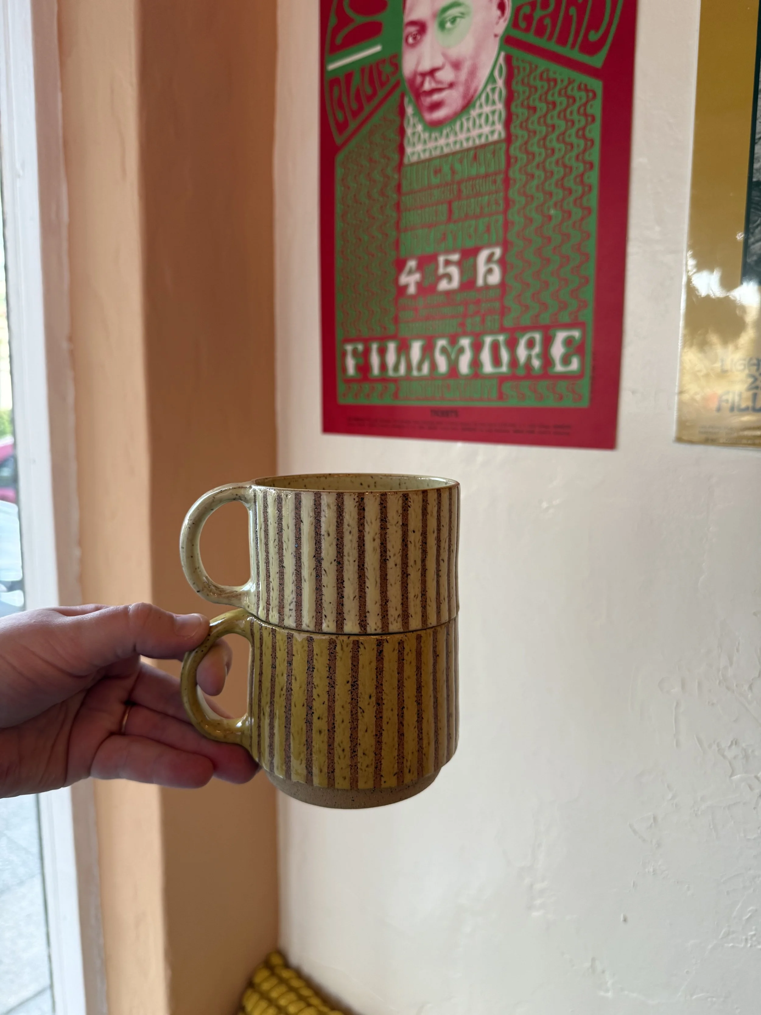 PREORDER STRIPED STACKING MUGS