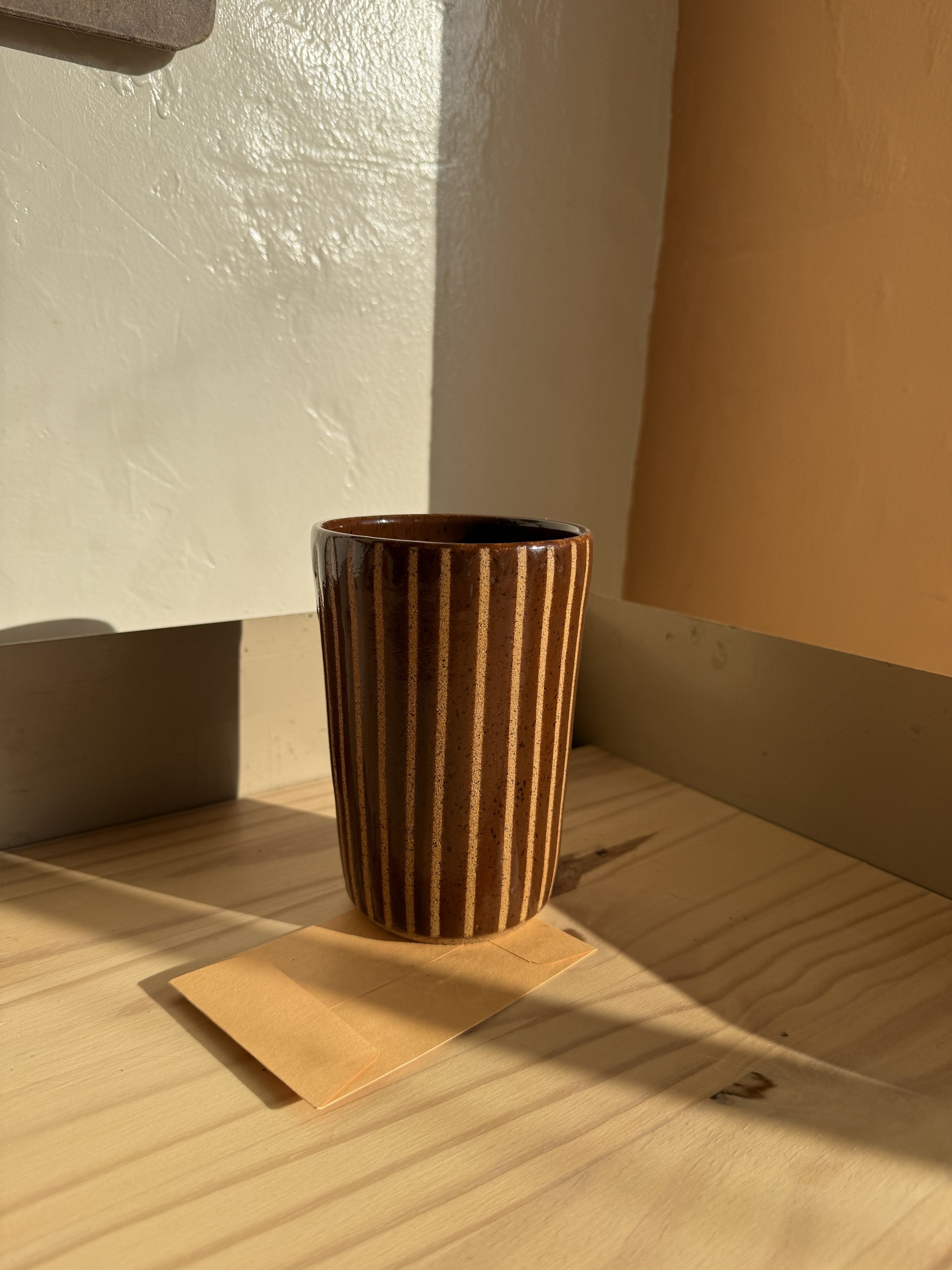 MOCHA STRIPED TUMBLER #2
