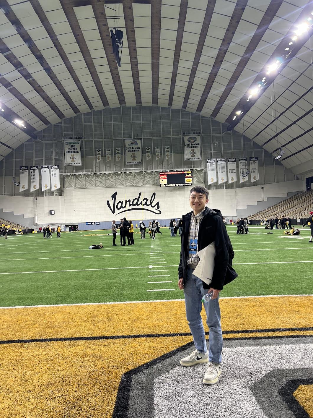 Luke Kaiser at the Kibbie Dome.