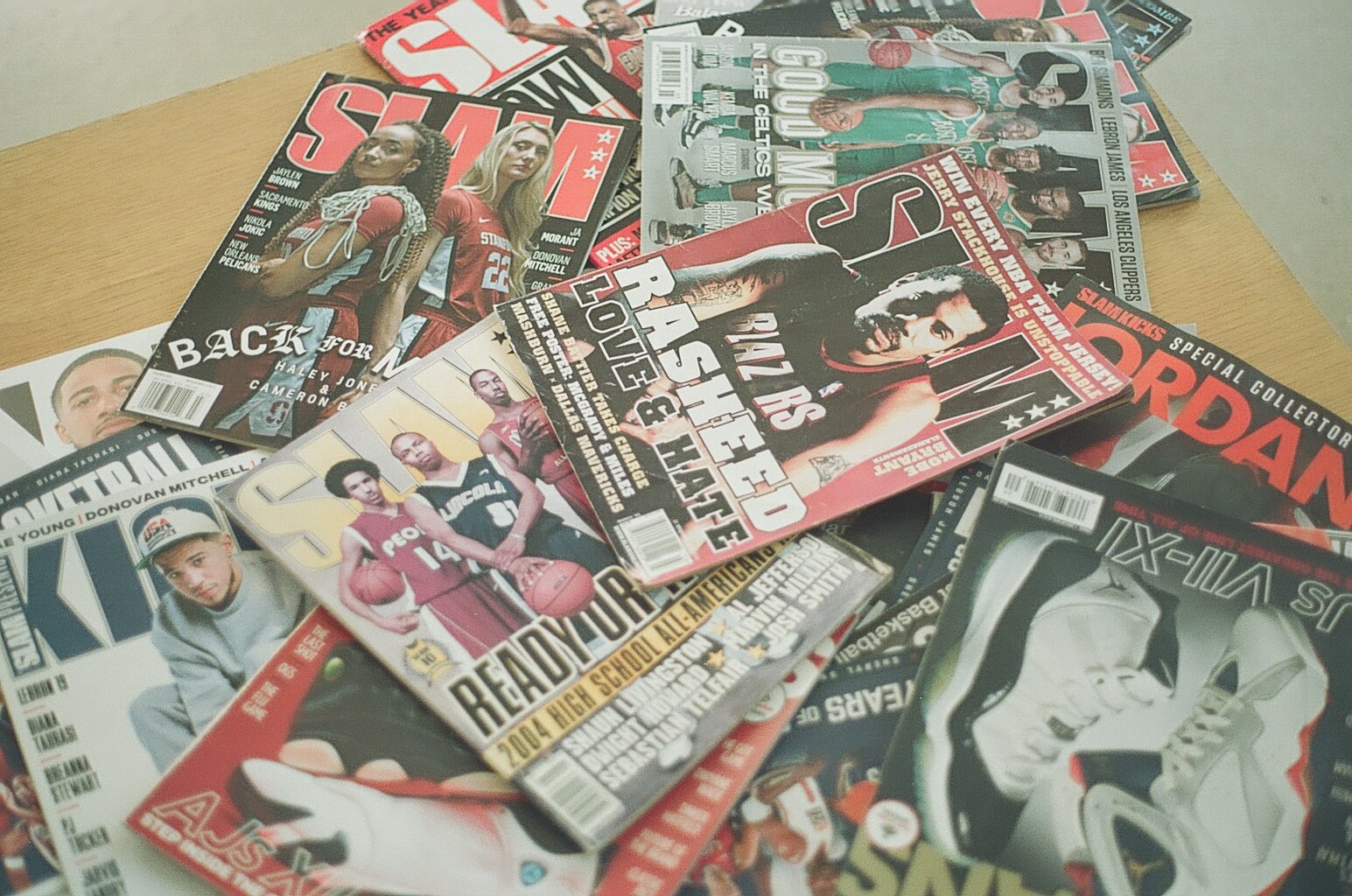A pile of SLAM magazines from past and present.