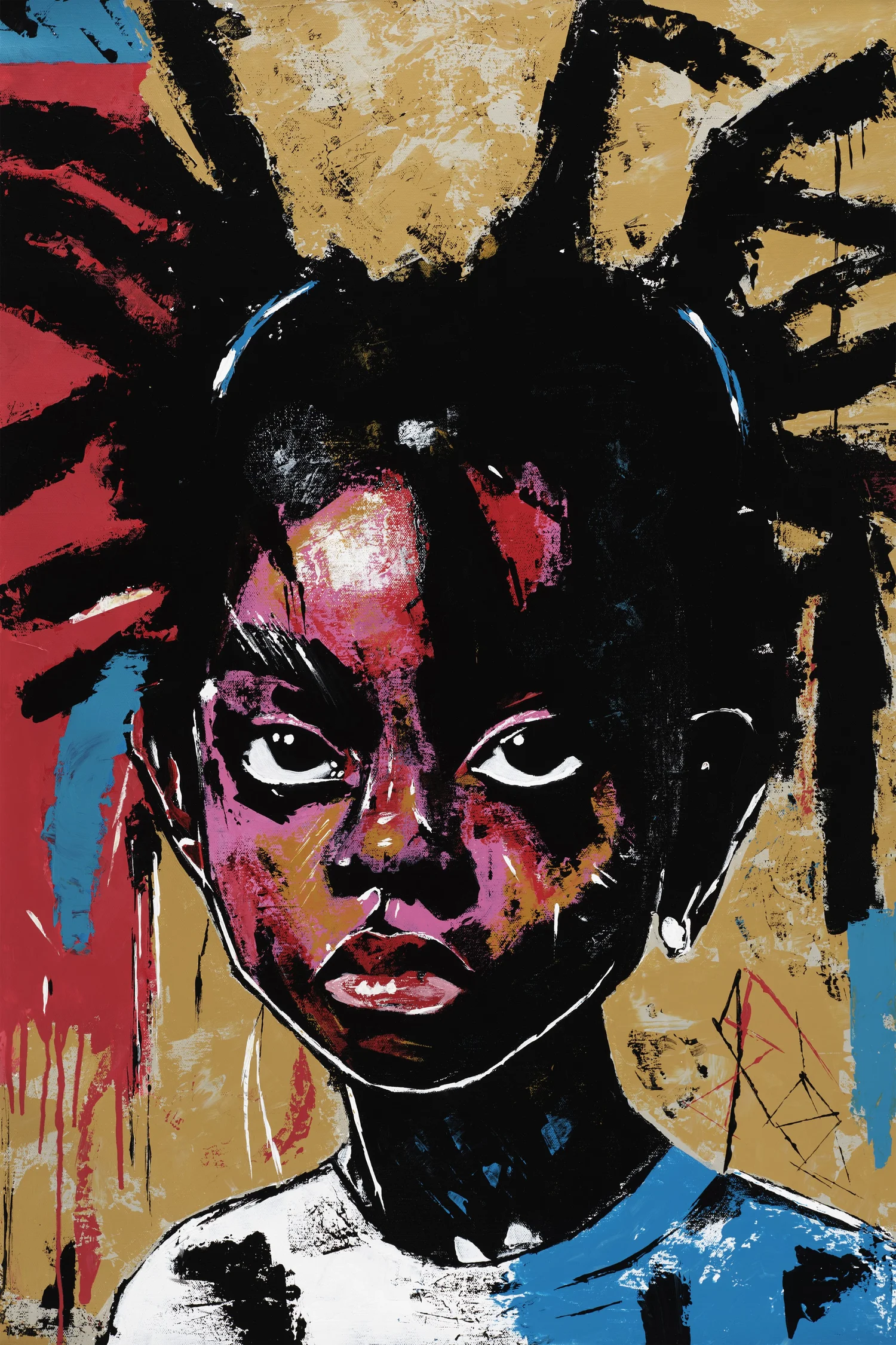Painting 'Fierce' by Tomiwa Adesina, printed at IMPRESO