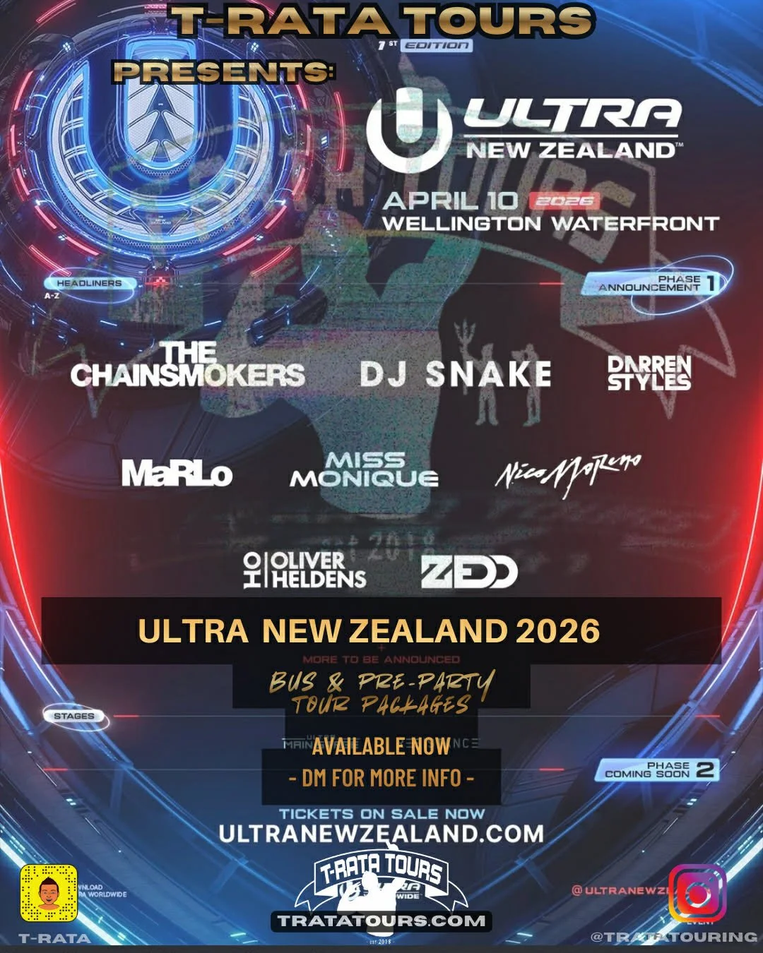 ULTRA NEW ZEALAND 2026: T-Rata Tours Bus Package