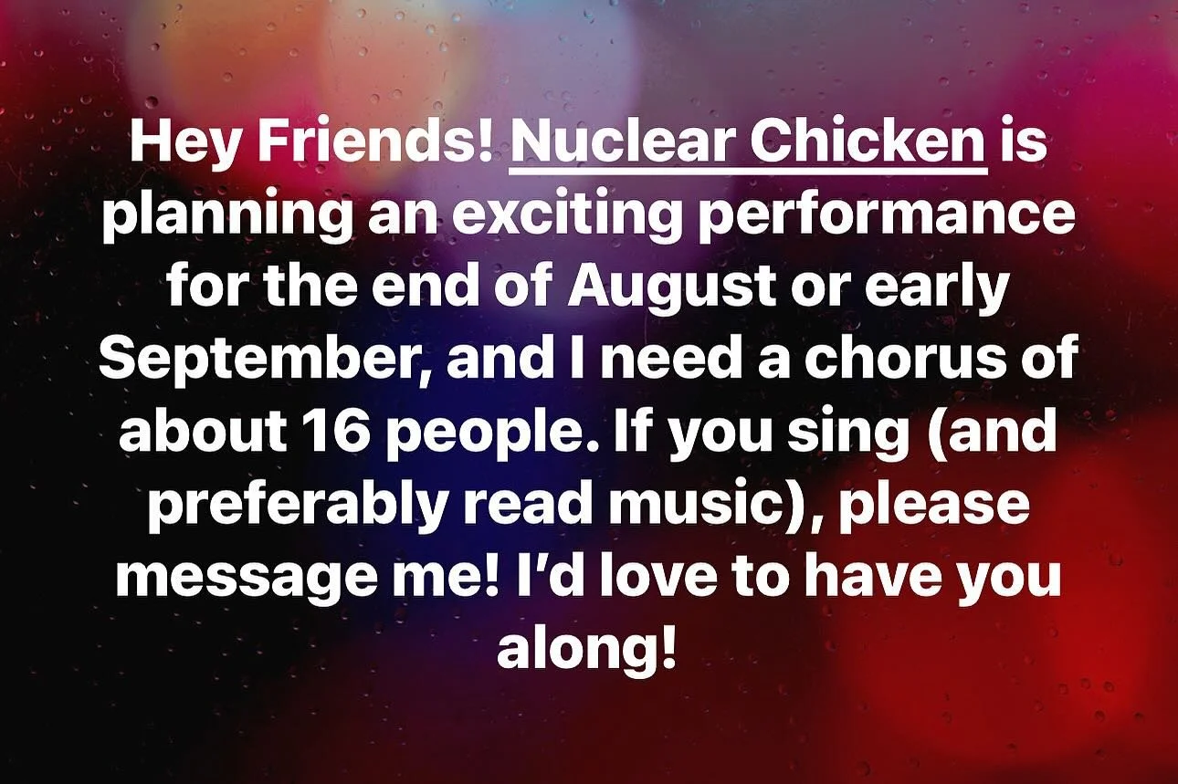Hey OC/Portland friends! Ever wanted to join us? Well, you have the opportunity to do so. Join us for a very special and top-secret show in late summer! Message us for more details or to show your interest!