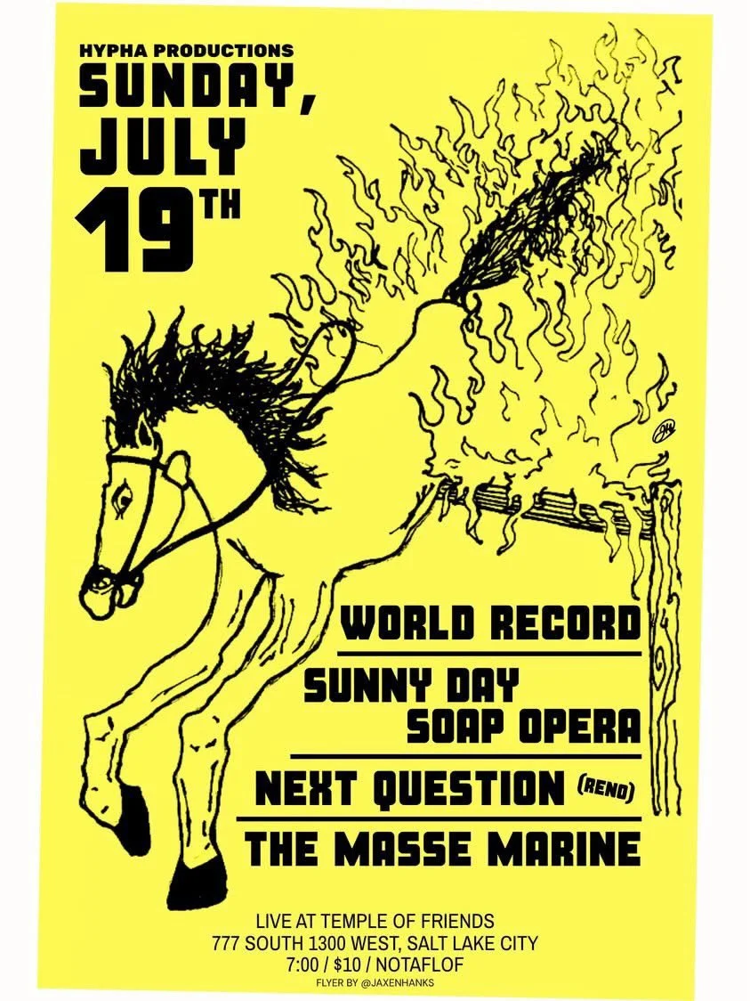 World Record, Sunny Day Soap Opera, Next Question, The Masse Marine
