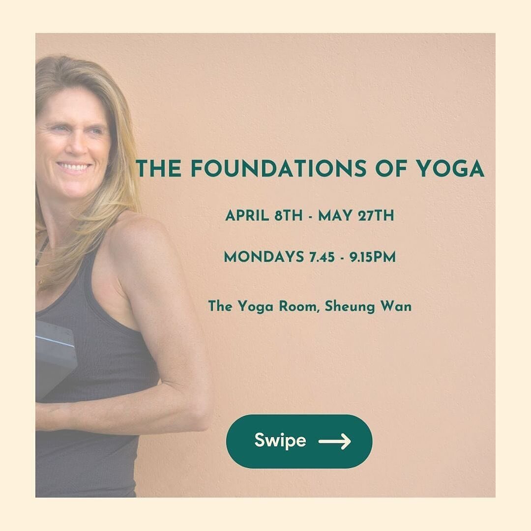 THE FOUNDATIONS OF YOGA - 8 week programme with @charlotte_douglas_yoga 

📆 Dates: 8 April - 27 May 2024
⏰ Time: Every Monday 7:45-9:15pm
📌 Fee: HK$2,500
📍Venue: The Yoga Room, Sheung Wan Hong Kong

A completely unique 8 week programme for both yo