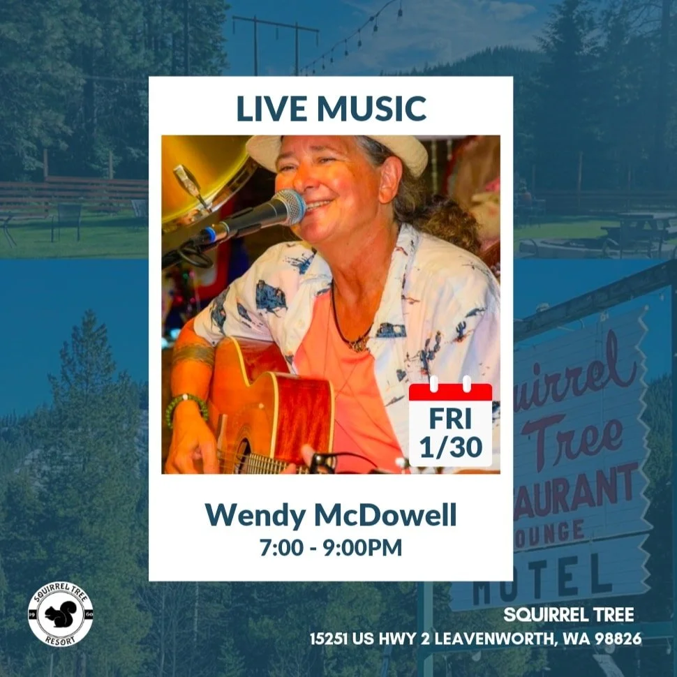 🎶 LIVE MUSIC + INCREDIBLE DINNERS = YOUR WEEKEND PLANS ARE SET! 🎶
We&rsquo;ve got two nights, two amazing artists, and two mouthwatering specials at Squirrel Tree Resort!
✨ FRIDAY, JANUARY 30
🎤 Wendy McDowell takes the stage!
Smooth vibes, great t