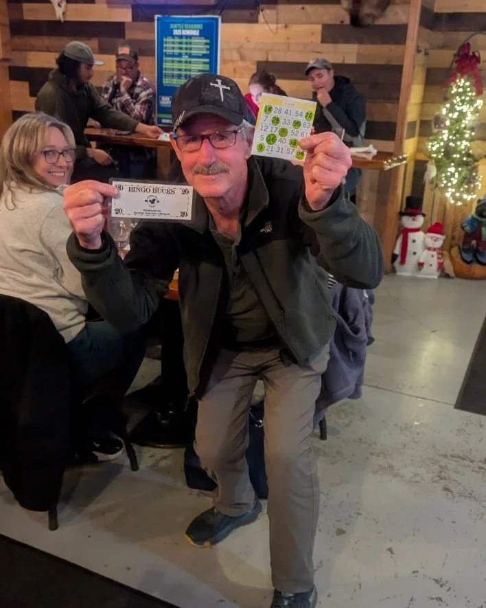 MONDAY 6PM &bull; BINGO MADNESS
Take a look at what some of our previous winners look like 🏆✨
They scored Squirrel Bucks and local legend status &mdash; ready to take their spot? 🐿️💵
WHAT: Monday Night Bingo
WHEN: Mondays at 6PM
WHERE: Squirrel Tr