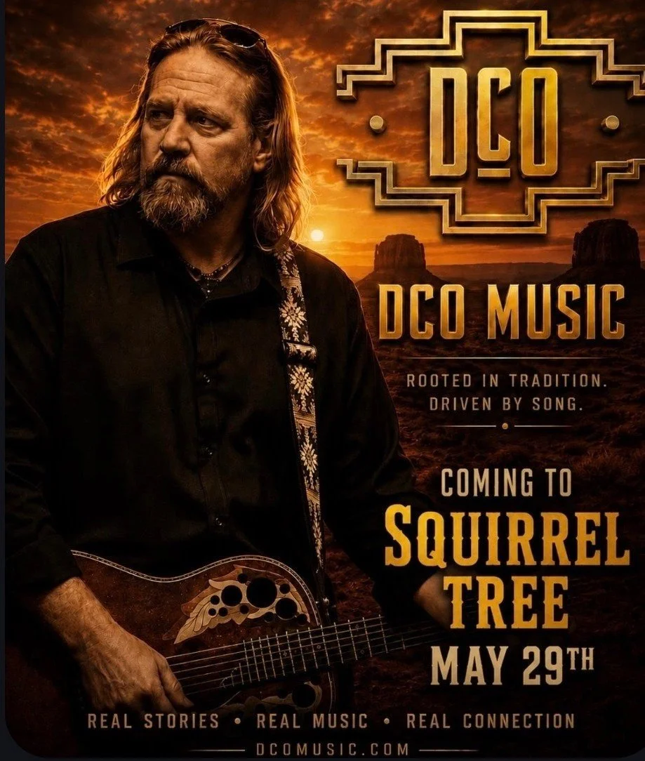 🎶 WEEKEND MUSIC AT THE SQUIRREL TREE RESORT 🎶

We have your weekend plans covered at the Squirrel Tree Resort!

🎸 Friday | DCO Music | 7&ndash;9 PM
🥩 Prime Rib Dinner Special

🦝 Saturday | Bandits of the Animal Kingdom | 7&ndash;9 PM
🍤🥩 Surf &