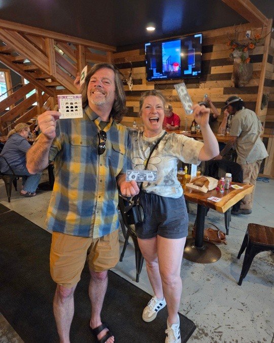 BINGO MONDAY &bull; 6 PM 🎉
Photos from the winner's circle!
Side effects may include excessive smiling, victory posing, and suddenly becoming everyone's favorite person at the table.
Come enjoy a great meal, a cold drink, and bring your lucky charm 