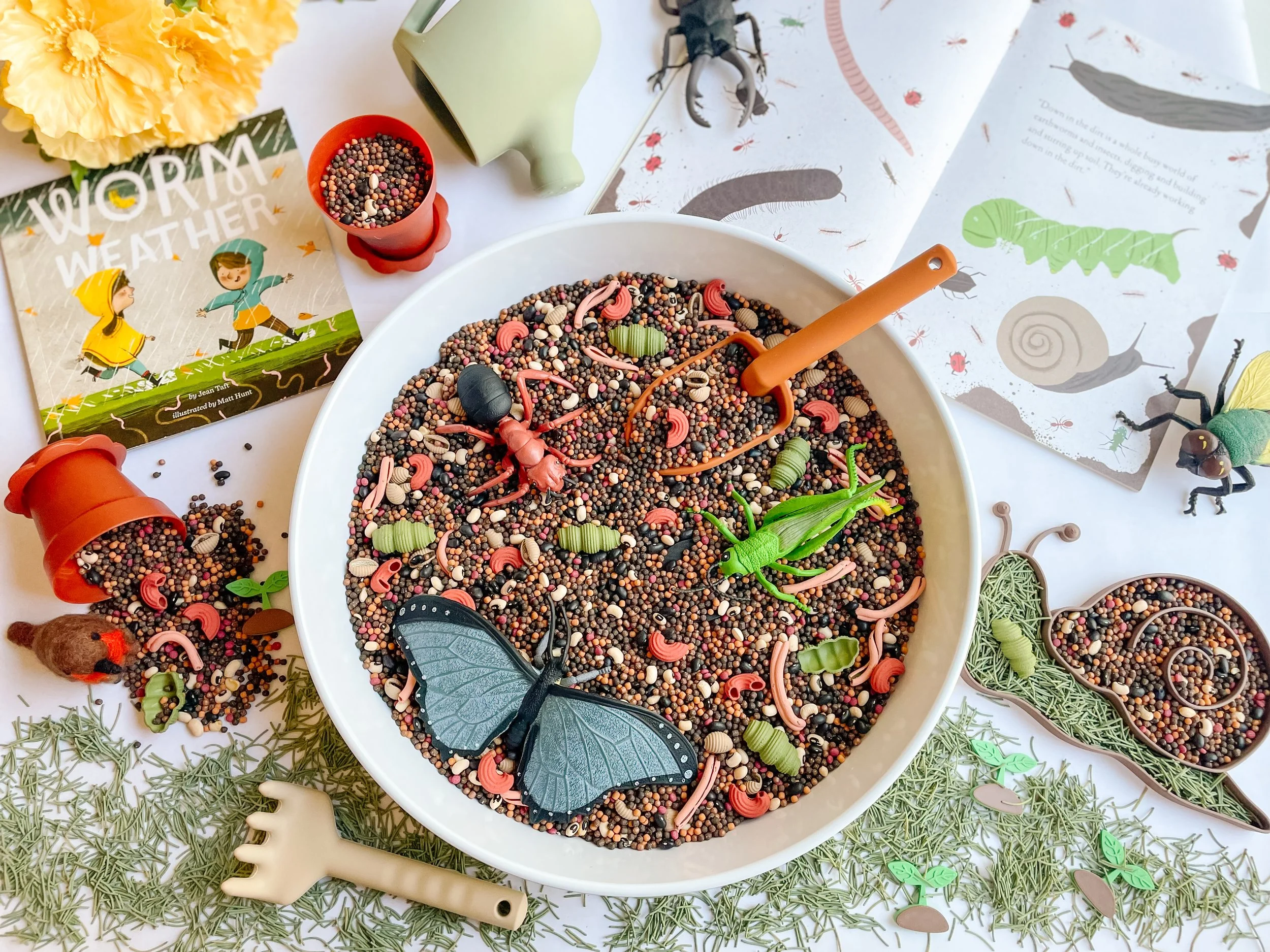 down in the dirt sensory filler