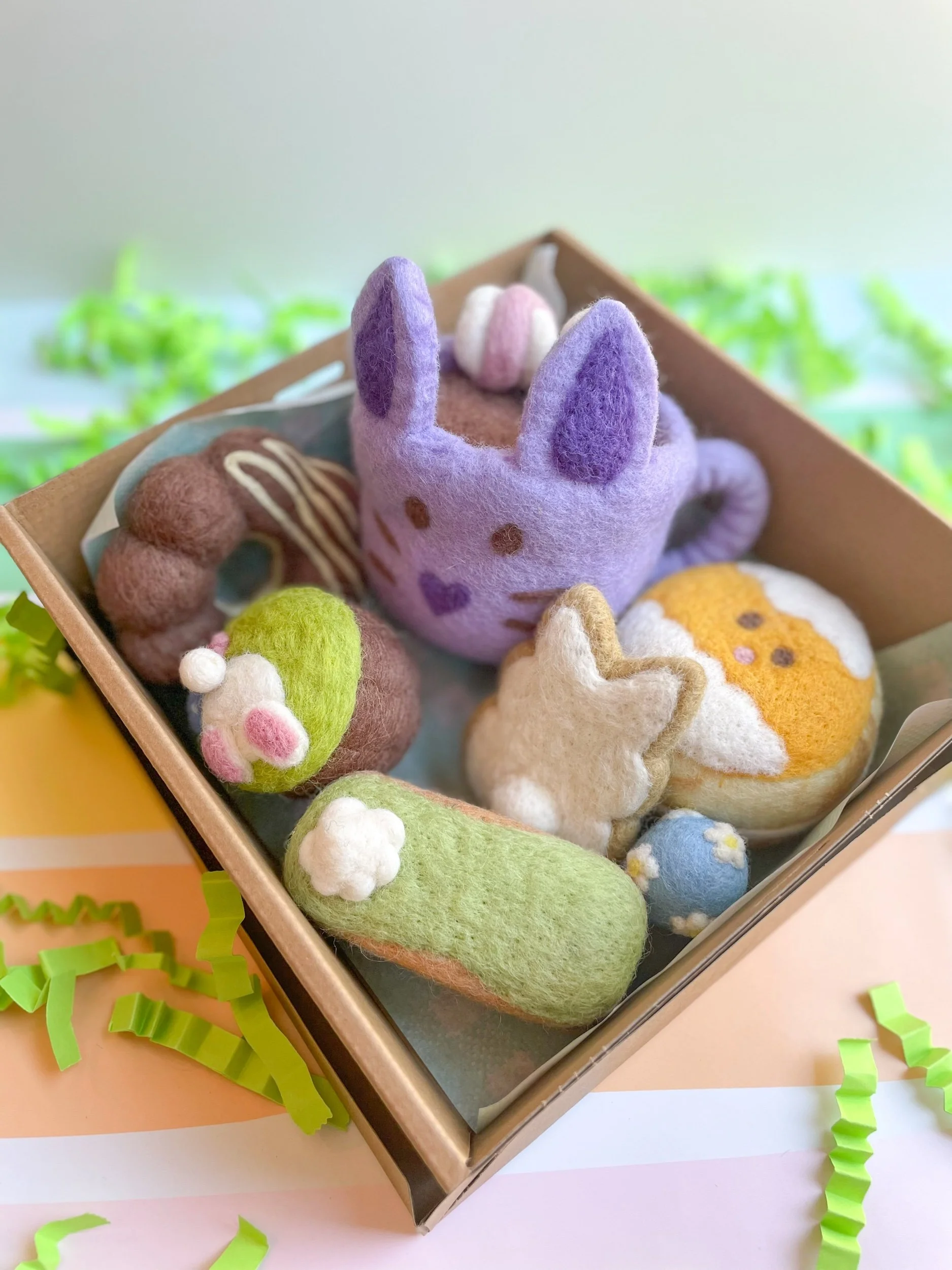 easter felt play food bundle • lilac