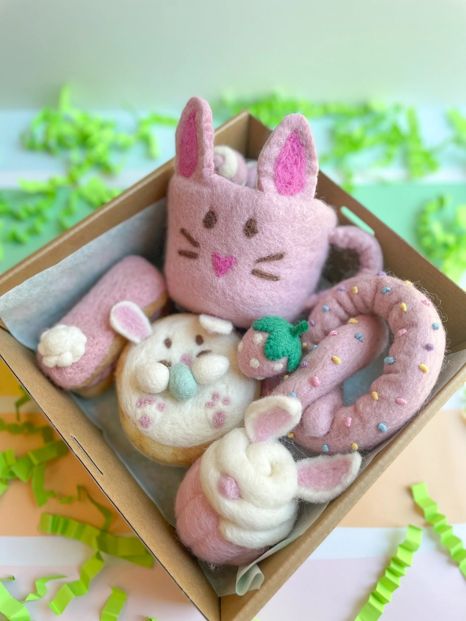 easter felt play food bundle • pink