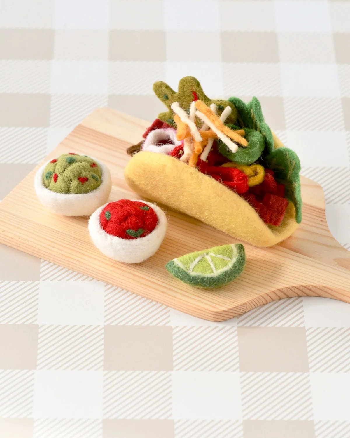 felt taco play food set by tara treasures