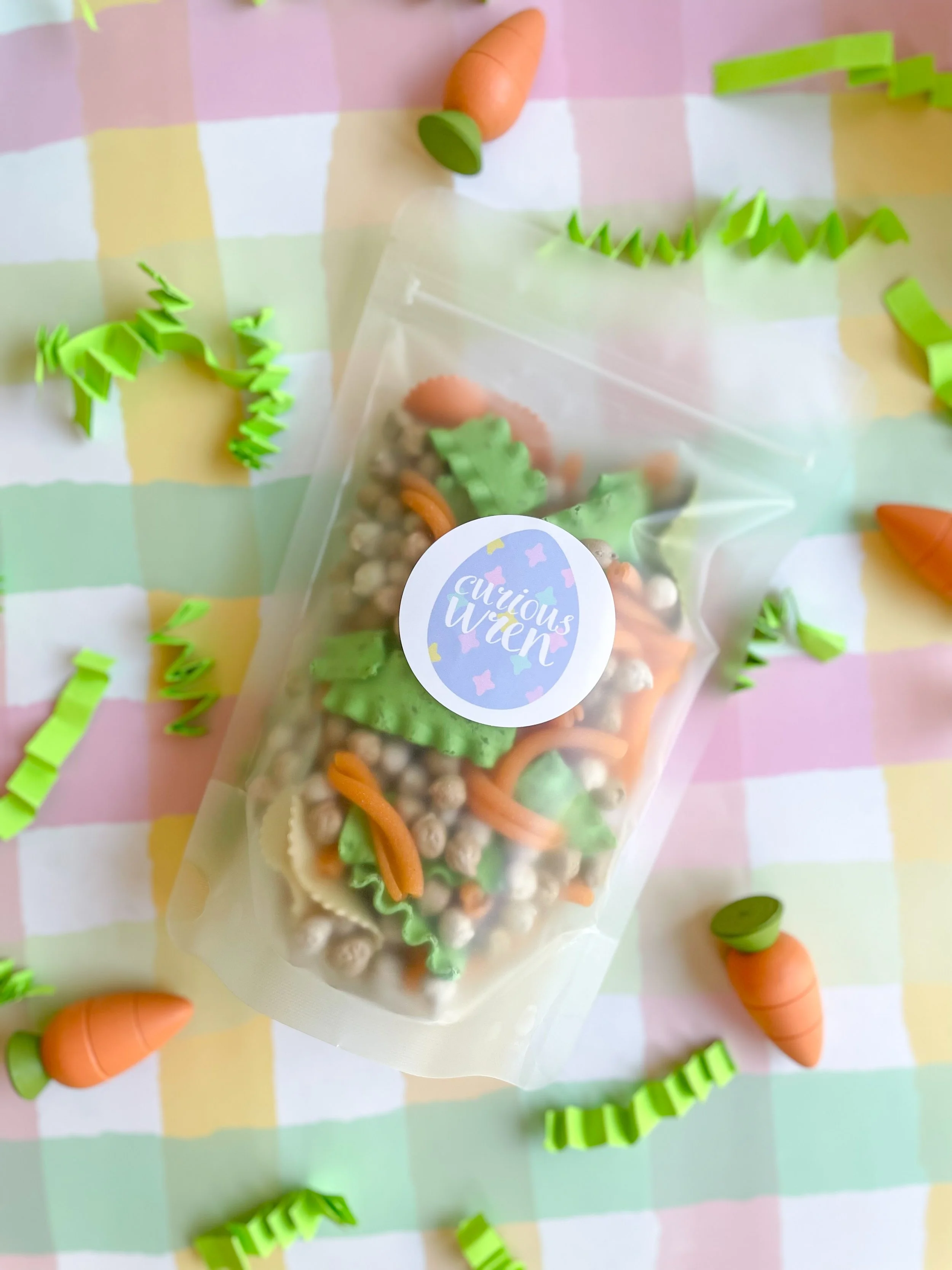 pastel gingham table runner