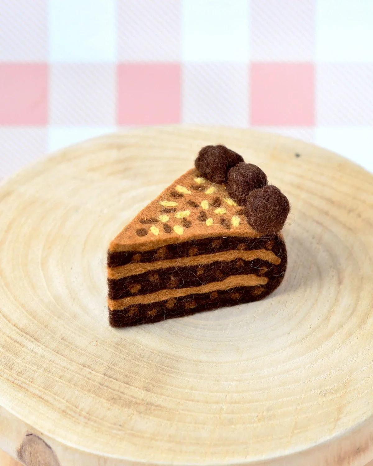 felt german chocolate cake slice by tara treasures