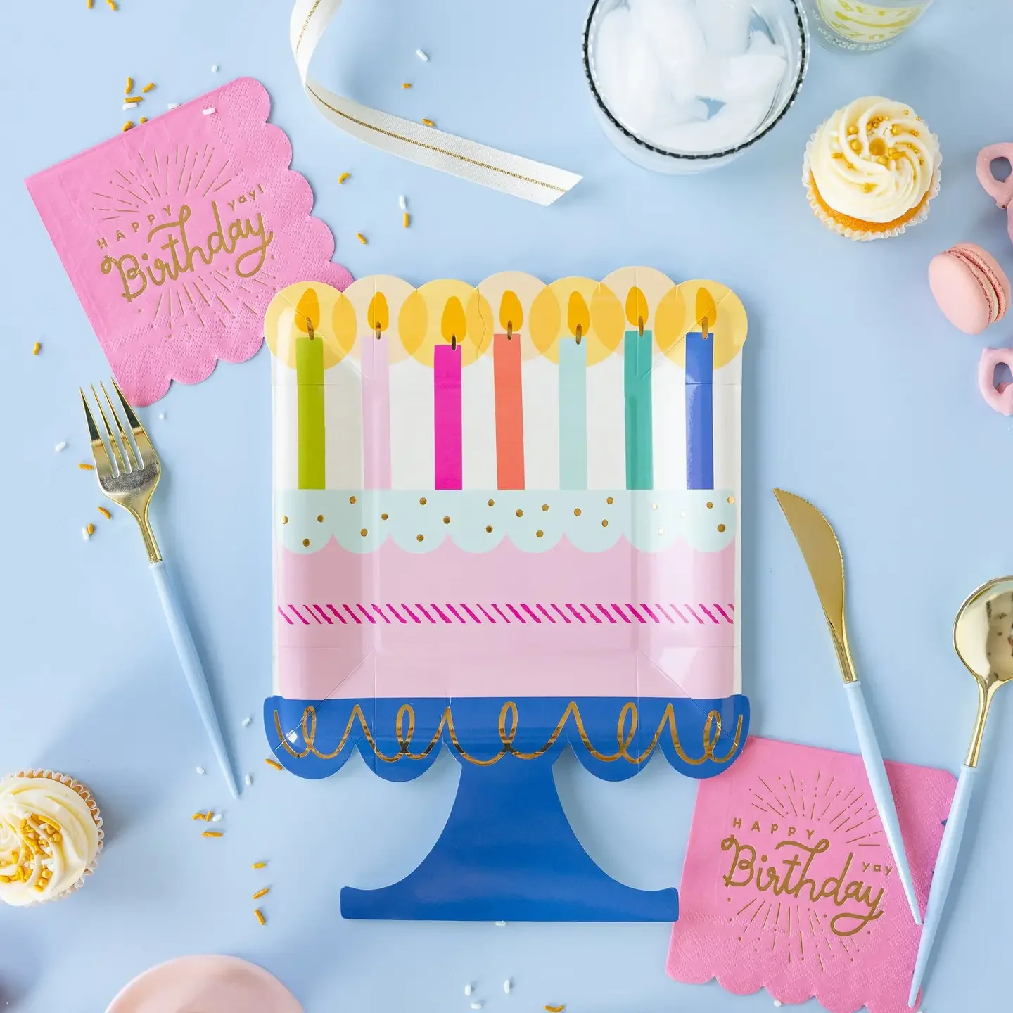 birthday cake plates