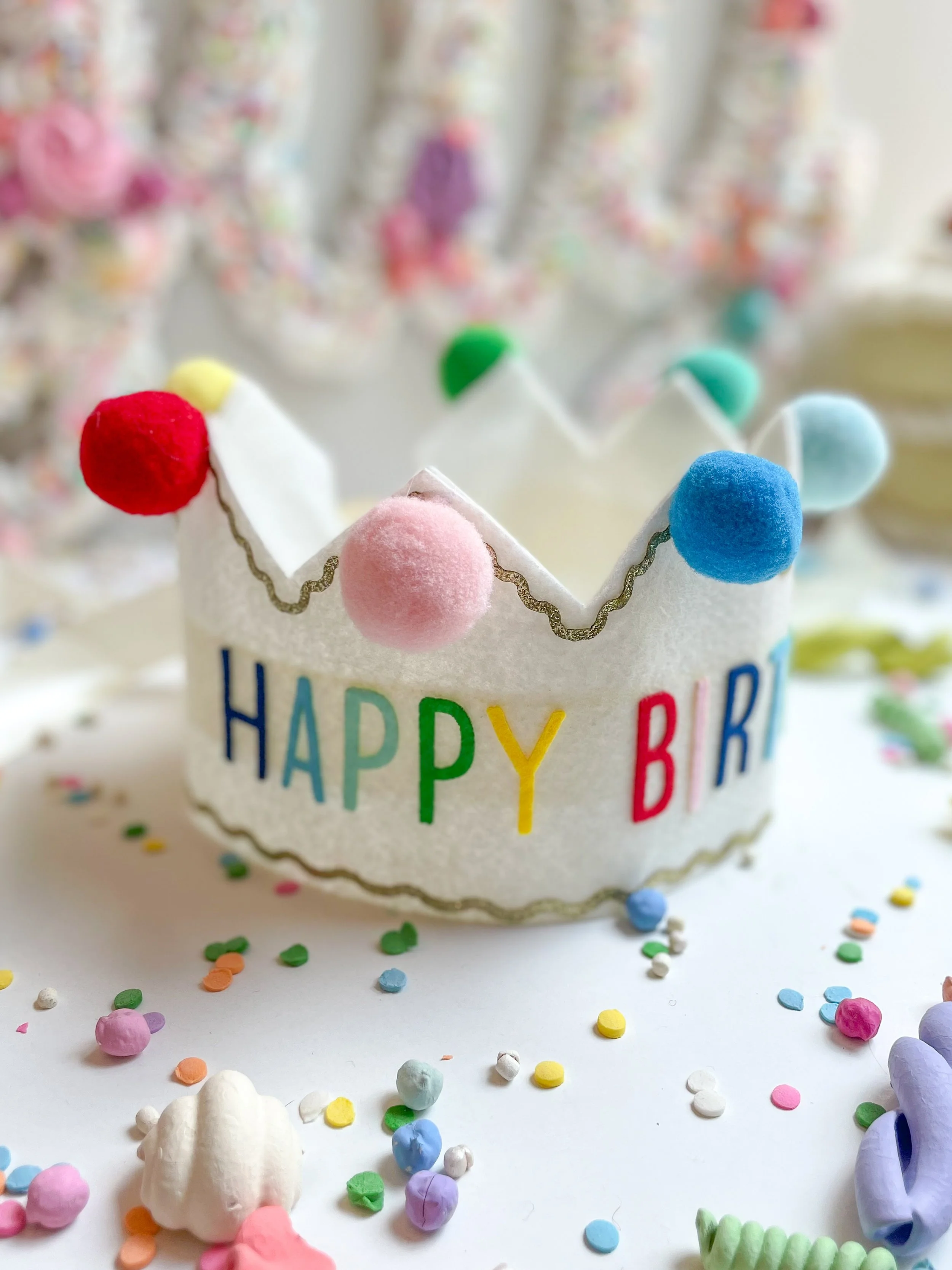 birthday felt crown