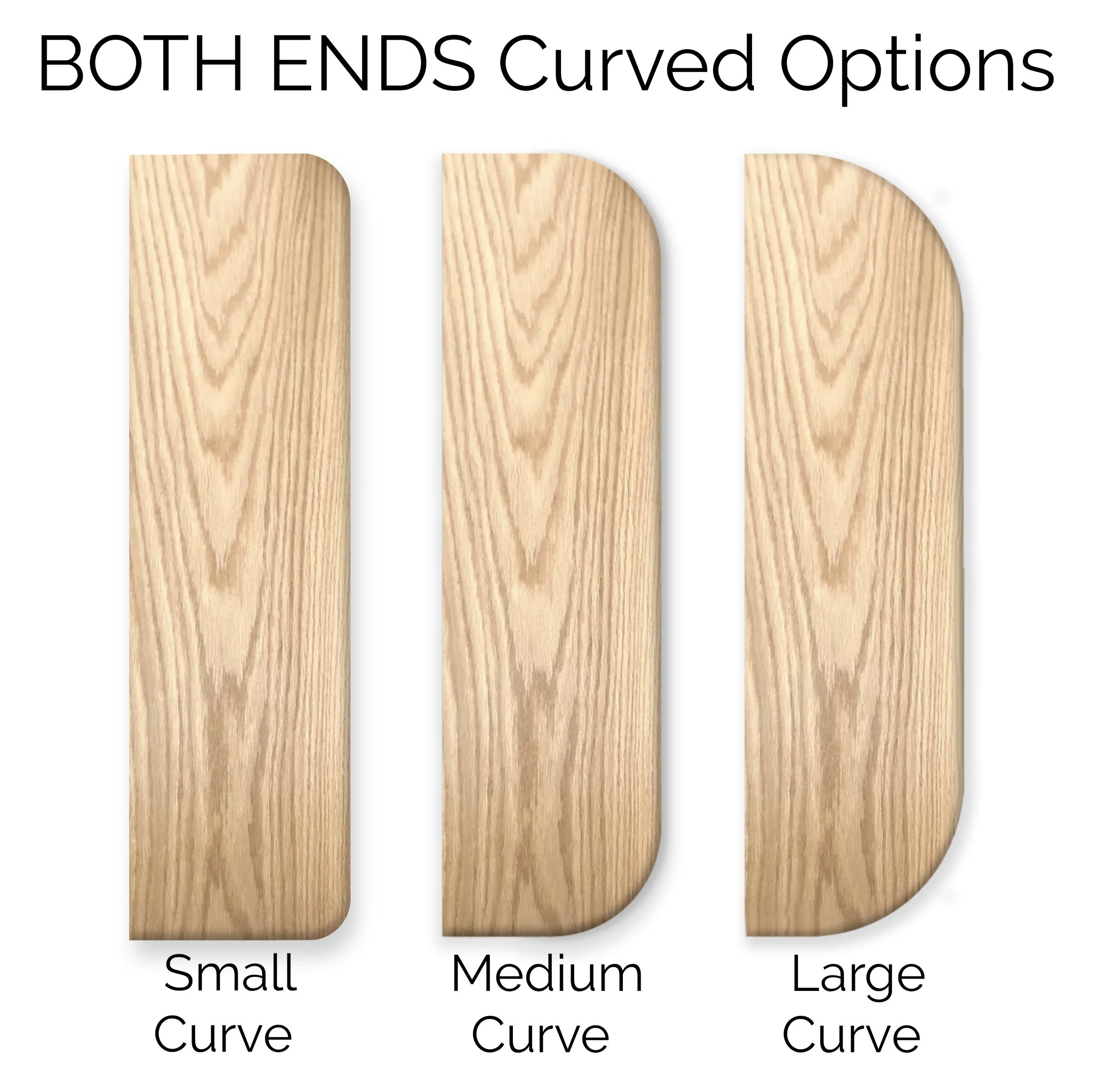 BOTH Ends Curved (1 qty = 1 Shelf)