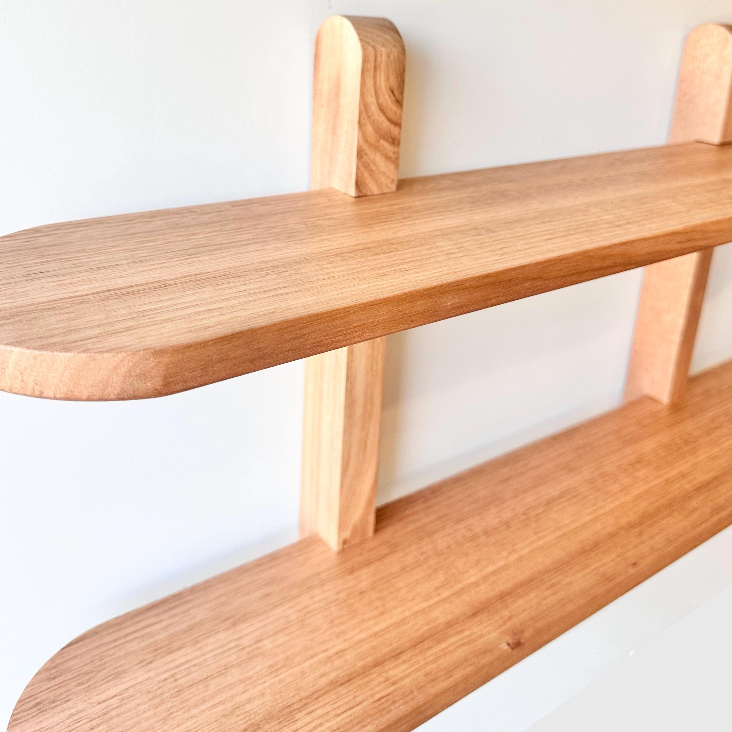 display shelf in oak