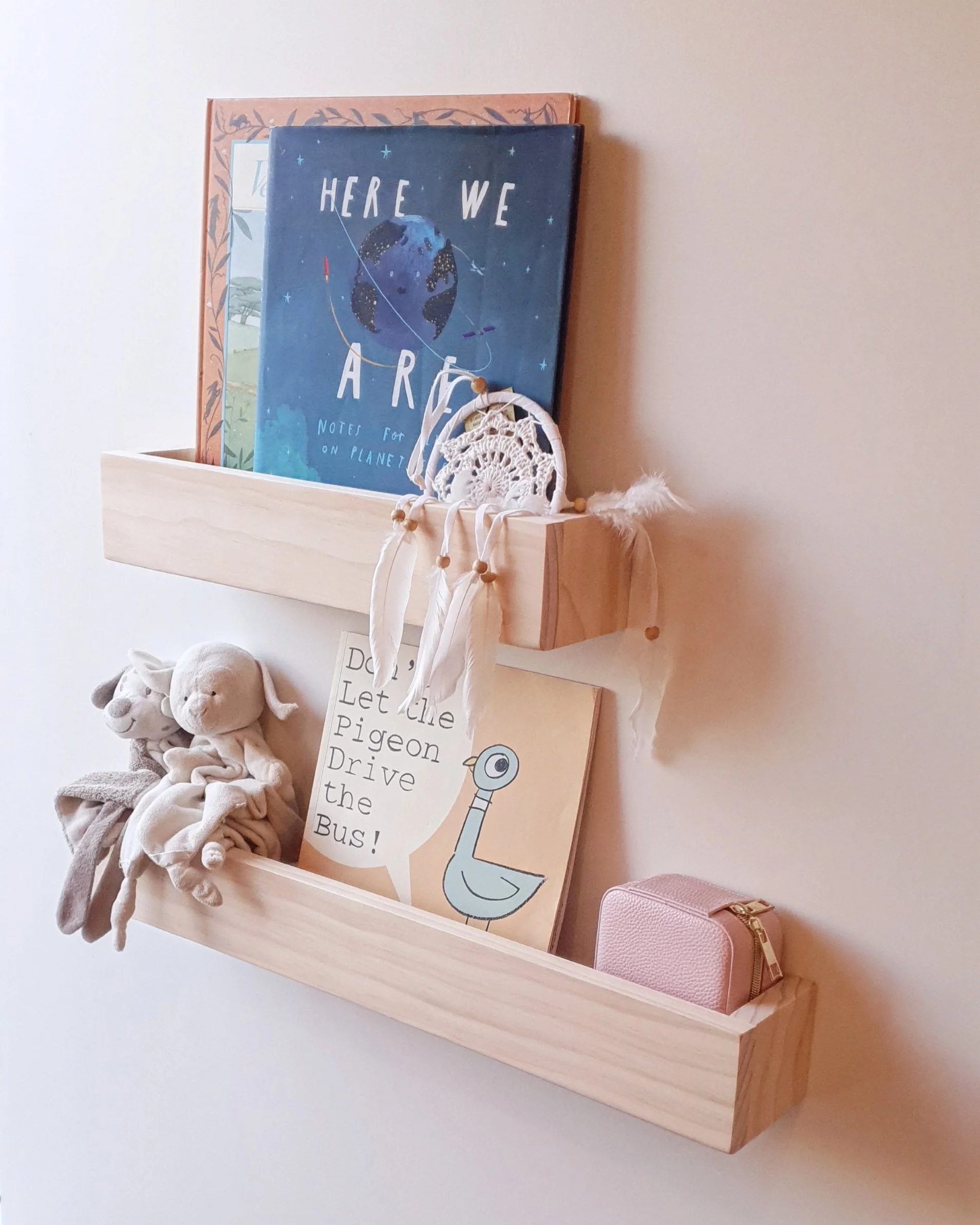 "Floating Shelf, cute display ledge for books, toys."