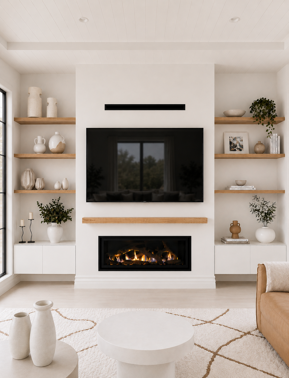 BLONDE OAK - Mantel with Bracket