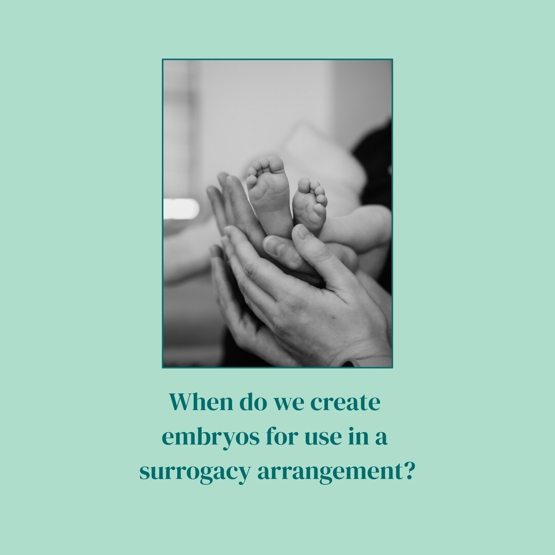 When do we create embryos for use in a surrogacy arrangement?

It depends!  Embryos may be created during the course of fertility treatment and once it has been recommended that a patient move to surrogacy, those remaining embryos can be used.

If th
