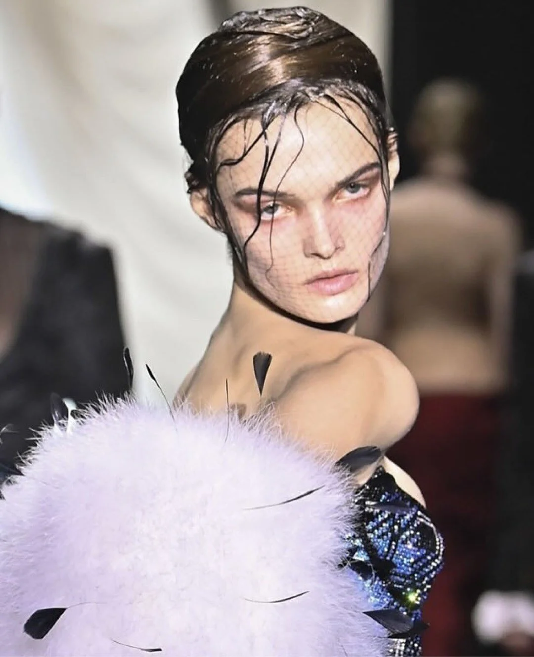 for @jeanpaulgaultier Haute Couture by @ludovicdesaintsernin ⚓️ Le Naufrage ⚓️✨ makeup by @karinwesterlundd 🩷@streetersagency using @officialbyredo @drbarbarasturm 

Thank you Karin and team #karinwesterlund for amazing soft blended washed out beaut