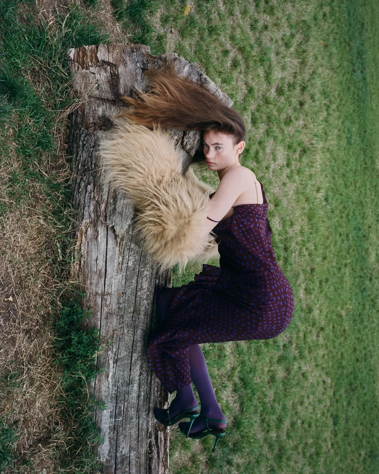 Becoming the Tree 🌳🌳🌳🤎🩵 @teethmag.projetos &mdash; even in the shadow of loss, I chose the path that allowed me to remain myself.✨✨✨ 
Inspired by Yeong-hye from Han Kang&rsquo;s The Vegetarian, who turns away from social expectation and violence