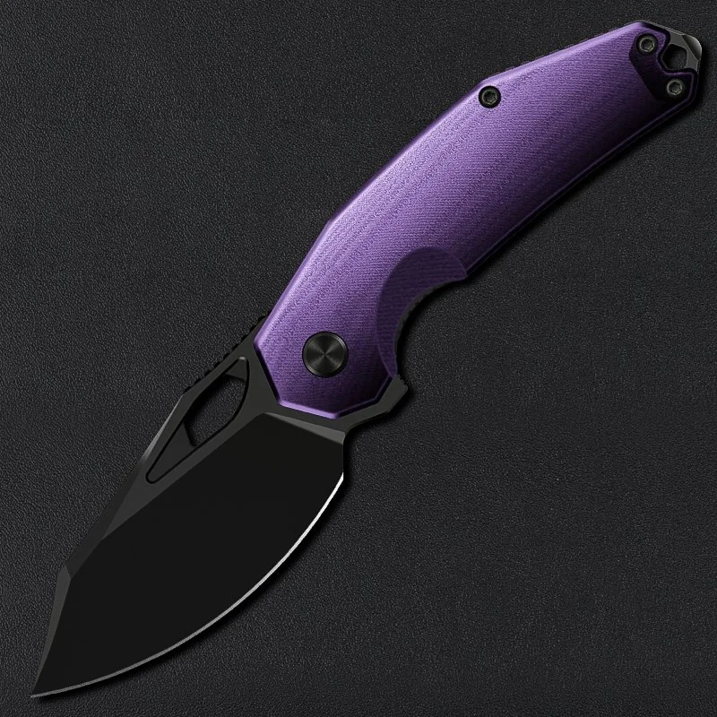 Papi Purple G10 with Satin DLC Blade--Pre‑order: Estimated Shipping in November