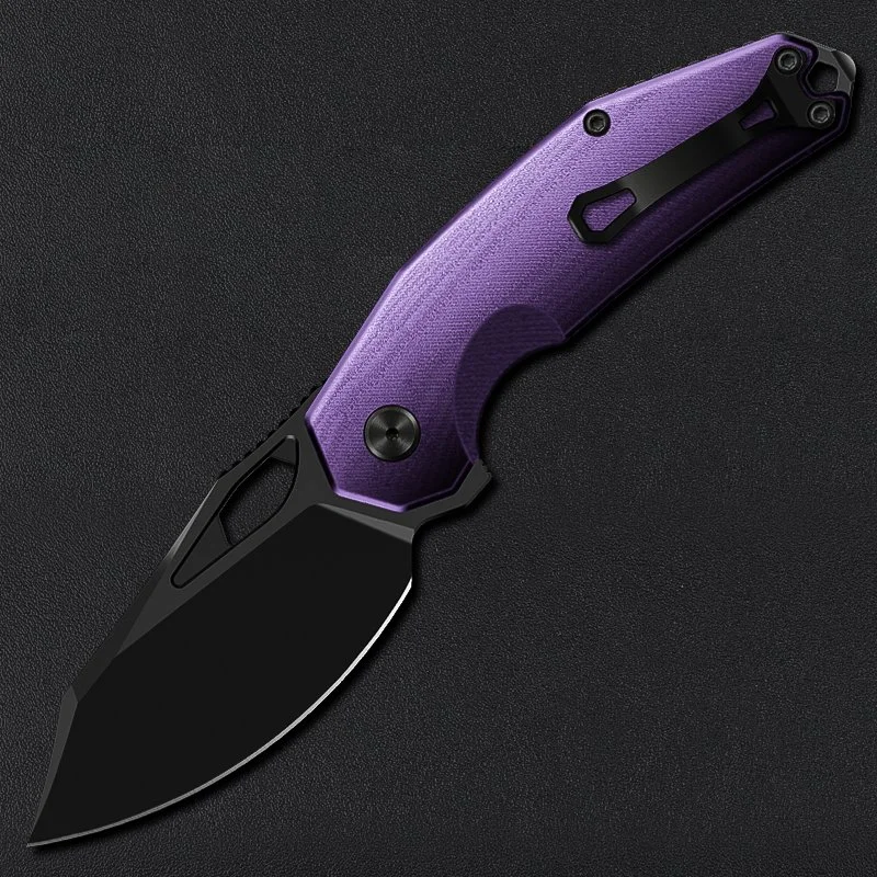 Lefty Papi Purple G10 with Satin DLC Blade--Pre‑order: Estimated Shipping in November
