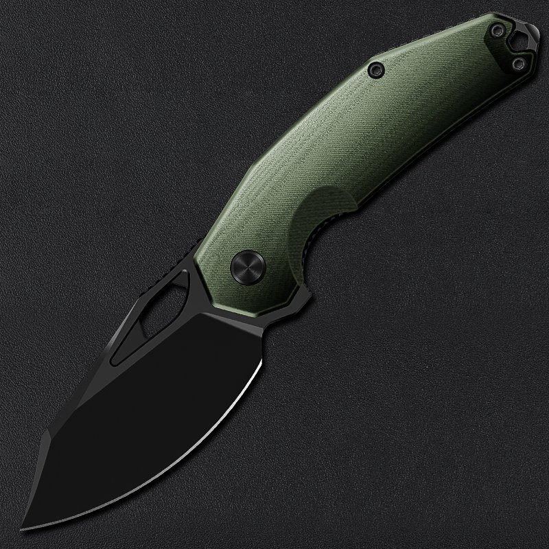Papi Olive G10 with Satin DLC Blade--Pre‑order: Estimated Shipping in November