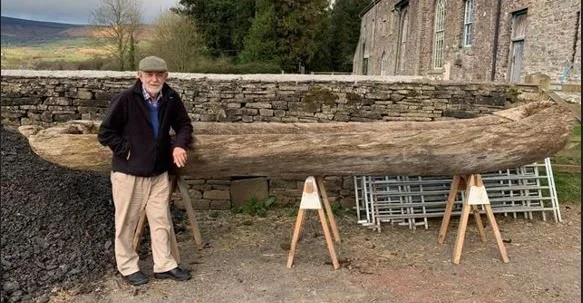 Replica Log Boat on display