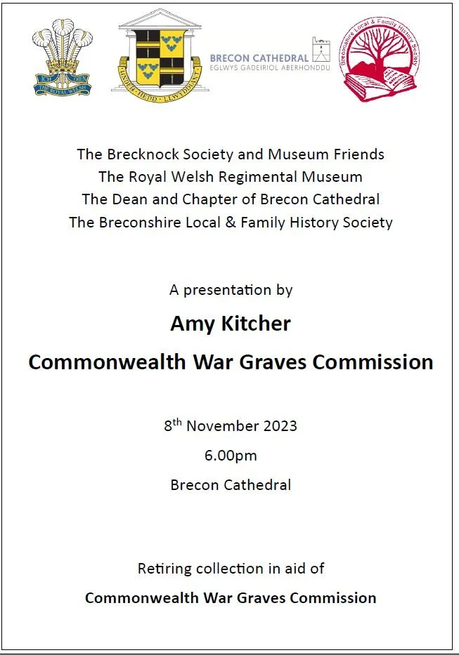 Commonwealth War Graves Commission presentation — Brecknock Society and ...
