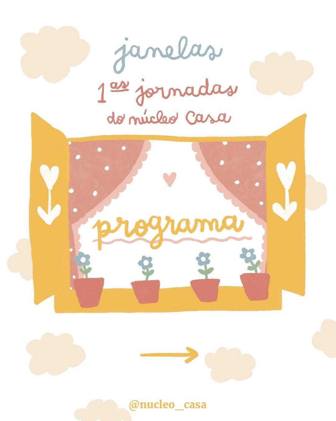 📣 INSCRI&Ccedil;&Otilde;ES ABERTAS

 &ldquo;Janelas&rdquo;  I Jornadas N&uacute;cleo Casa

No dia 22 de maio, na @fpceup , convidamos profissionais, estudantes e fam&iacute;lias a conhecer o nosso trabalho e refletir sobre o desenvolvimento humano, 