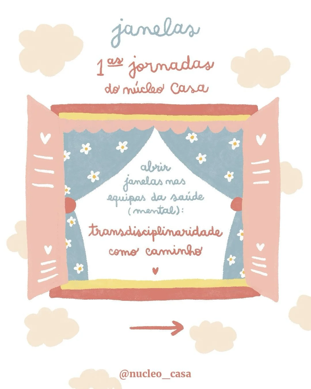 ✨ A transdisciplinaridade &eacute; o nosso cart&atilde;o de visita e &eacute; a partir dela que abrimos mais uma mesa das nossas I Jornadas 

📍 22 de maio | FPCEUP

Mesa de Discuss&atilde;o
&ldquo;Abrir Janelas nas equipas de Sa&uacute;de (Mental): 