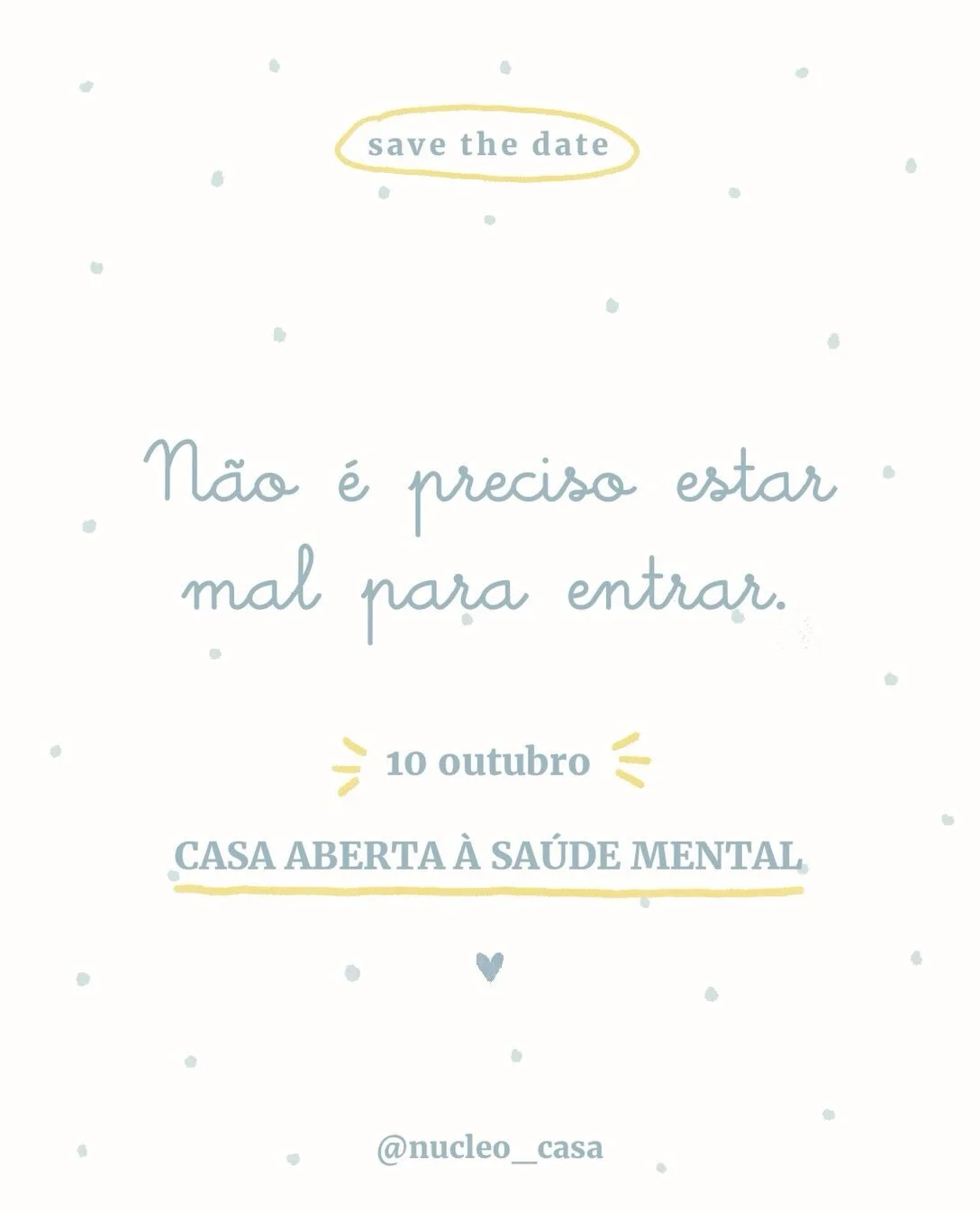 H&aacute; dias em que uma casa serve para morar.
E h&aacute; dias em que uma CASA serve para entrar.

Entrar numa conversa.
Numa pergunta.
Num workshop.
Num poema 
Numa dan&ccedil;a.
Num ch&aacute; ainda quente.
Ou s&oacute; numa pausa de sil&ecirc;n