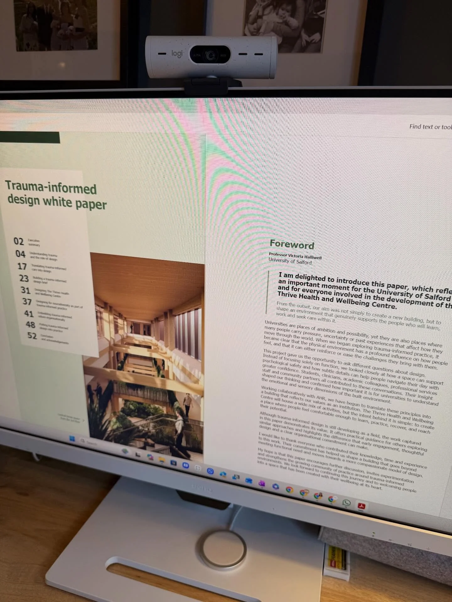 ✏️ A highlight of 2025, working as part of the @weareahr team to co-author this white paper with @salforduni. An in-depth look into trauma-informed design and the university&rsquo;s new Thrive Health &amp; Wellbeing Building designed by AHR. 

Yes it