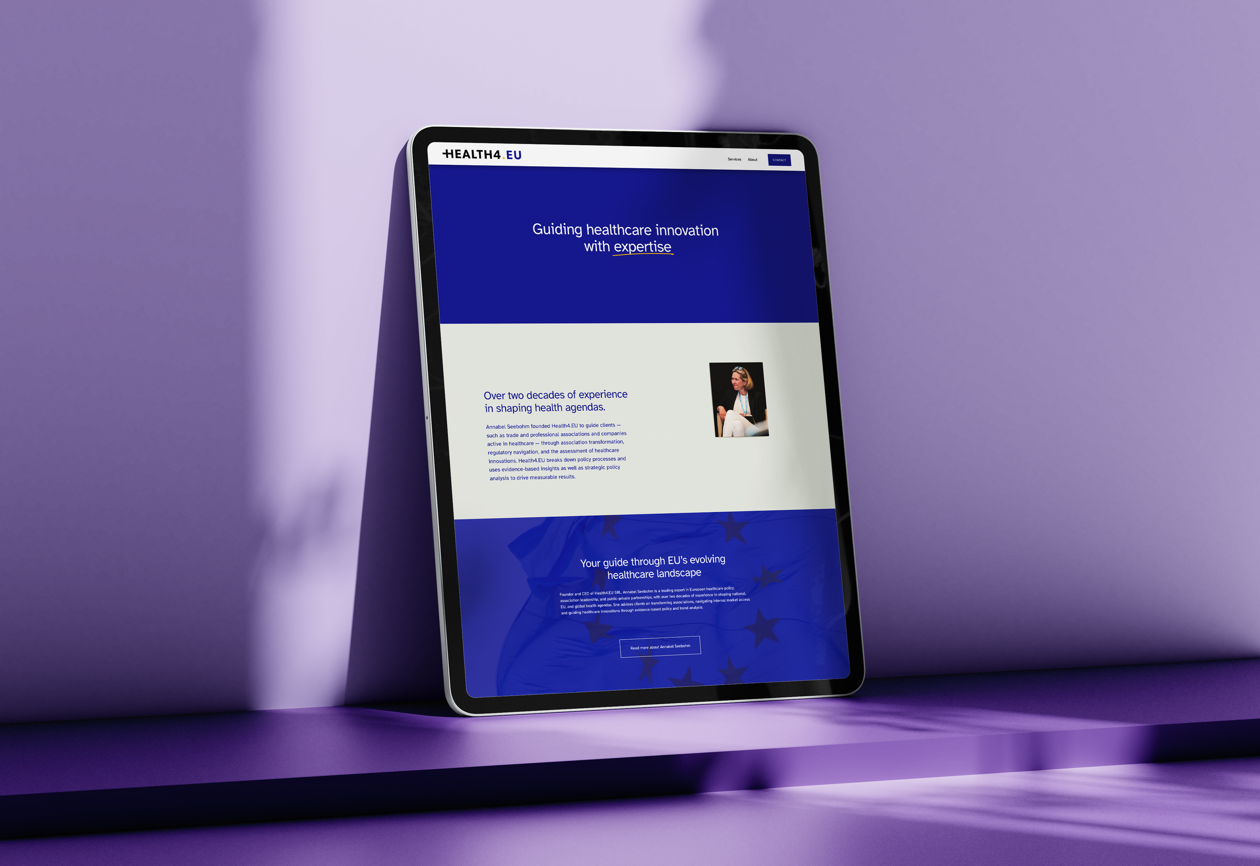 Website design for healthcare innovation